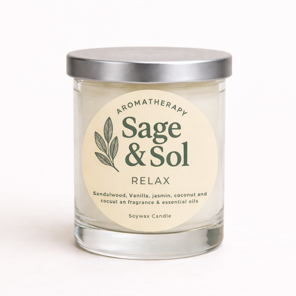 RELAX – Soy Wax Essential Oils Candle